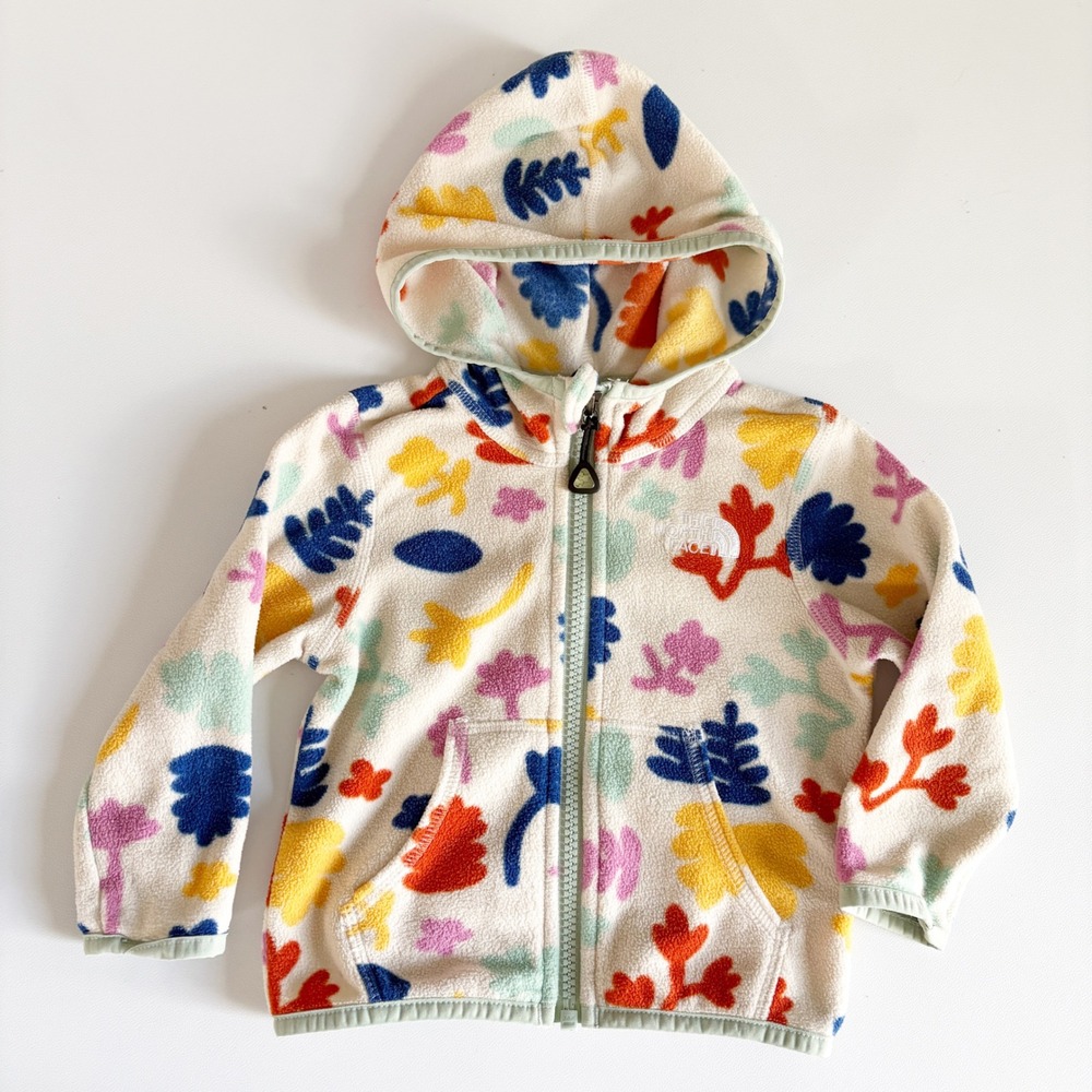 The North Face Baby Girls Glacier Floral Print Fleece Full Zip Hoodie Size 6-12M